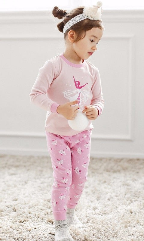 Ballerina Pink Long Sleeve Pajama - Go PJ Party