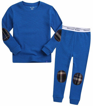 Maple Patch Blue Long Sleeve Pajama - Go PJ Party