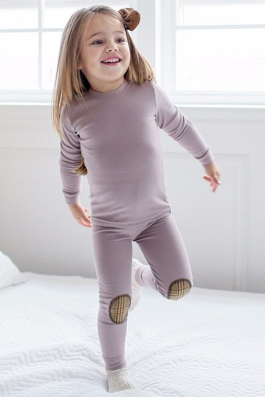 Maple Patch Sepia Long Sleeve Pajama - Go PJ Party