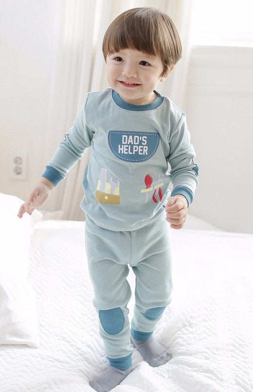 Daddy Helper Long Sleeve Pajama - Go PJ Party