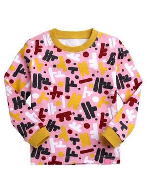 Hanguel Pink Long Sleeve Pajama - Go PJ Party