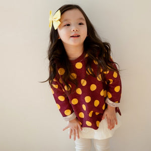 Yellow Polka Dot Crew Neck Sweater - Go PJ Party