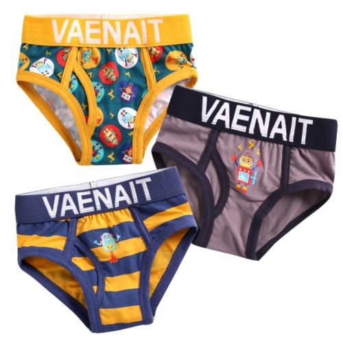 Stripe Mega Robot Boys Briefs 3pack - Go PJ Party