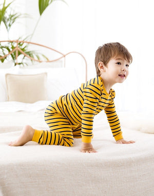 Color Pen Yellow Long Sleeve Pajama - Go PJ Party