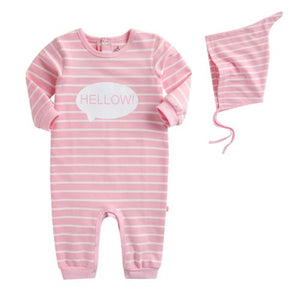 Pink Hellow! Speech Bubble Set (Jumpsuit & Hat) - Go PJ Party