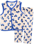 Blue Car Fleece Vest Pants Set - Go PJ Party