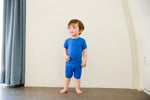 Colorful Blue Short Sleeve Pajamas - Go PJ Party