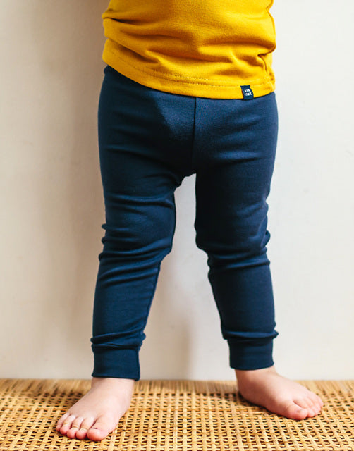 Mustard & Blue Modal Raglan Long Sleeve Pajama - Go PJ Party