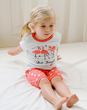 Flamingo Short Sleeve Pajamas