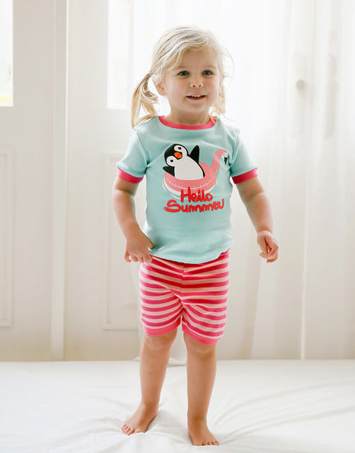 Hello Penguin Short Sleeve Pajamas