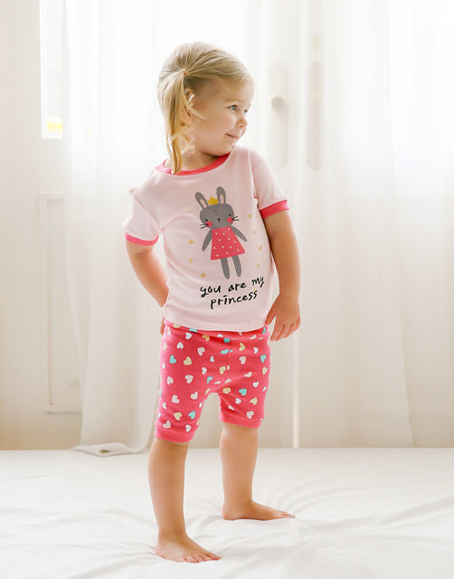 Pink Rabbit Short Sleeve Pajamas