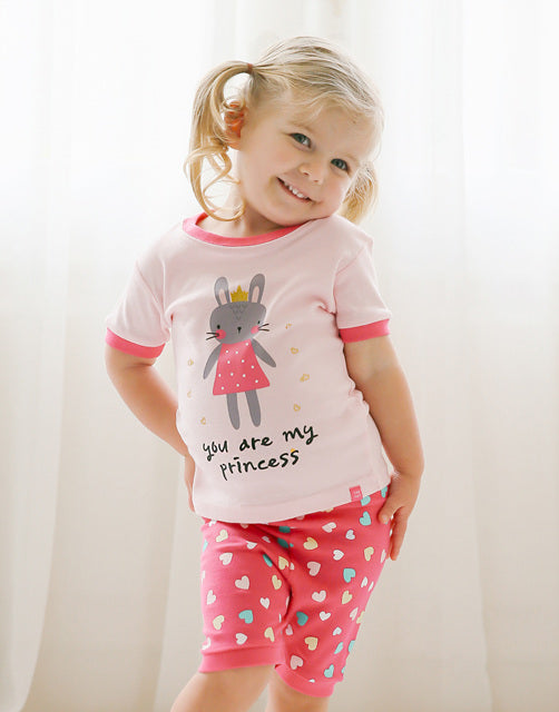 Pink Rabbit Short Sleeve Pajamas