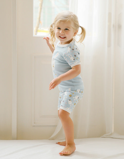 Summer Rabbit Short Sleeve Pajamas