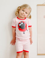 Tube Kitty Short Sleeve Pajamas