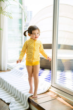 Ocean Dot Yellow Two Piece Swimsuit - Go PJ Party