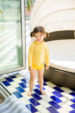 Ocean Dot Yellow Two Piece Swimsuit - Go PJ Party