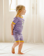 Purple Unicorn Short Sleeve Pajamas