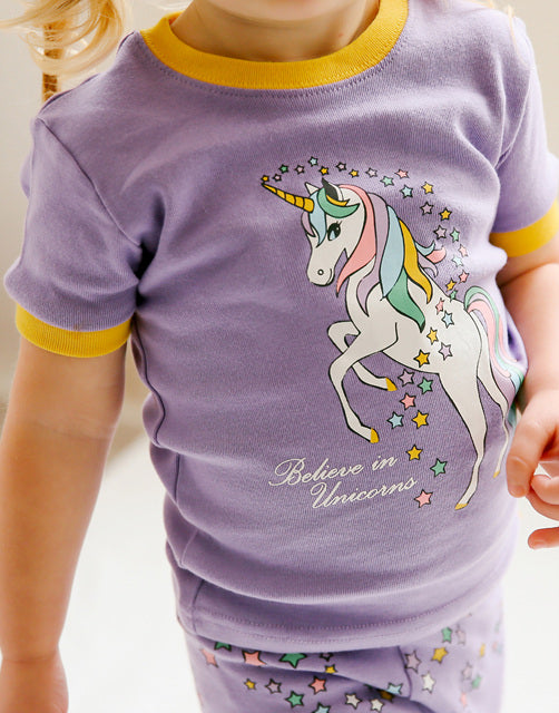 Purple unicorn pajamas hot sale