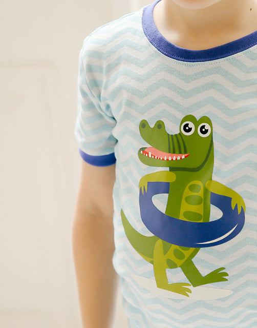 Gator Boy Short Sleeve Pajamas