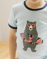 Surfer Bear Short Sleeve Pajamas