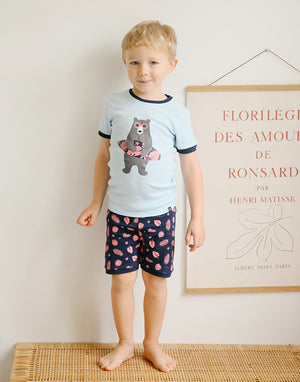 Surfer Bear Short Sleeve Pajamas