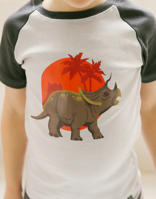 Summer Dino Short Sleeve Pajamas