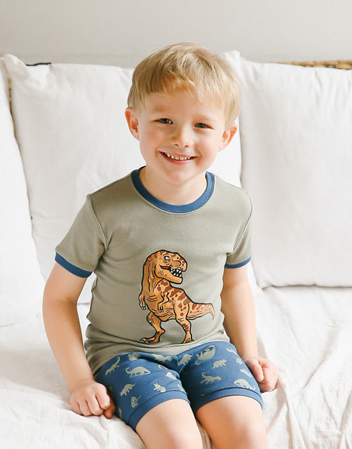 Wild Dino Short Sleeve Pajamas