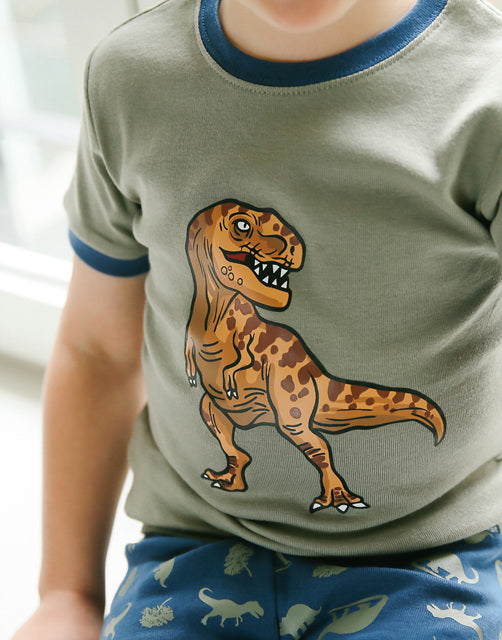 Wild Dino Short Sleeve Pajamas