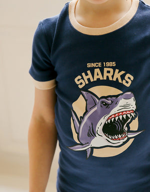 Tough Shark Short Sleeve Pajamas