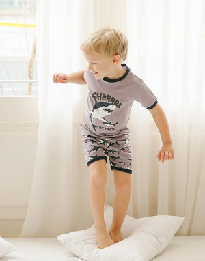 Shark Tooth Short Sleeve Pajamas