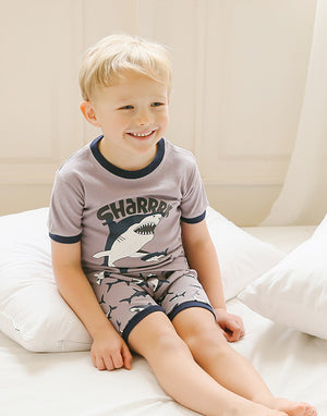 Shark Tooth Short Sleeve Pajamas