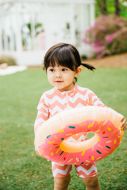 Marine Coral Baby 3/4 Sleeve Swimsuit - Go PJ Party