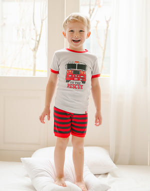 Red Truck Short Sleeve Pajamas