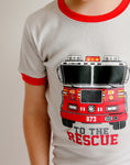 Red Truck Short Sleeve Pajamas