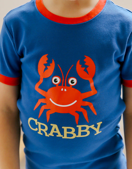 Blue Crab Short Sleeve Pajamas