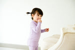 Shirring Light Purple Long Sleeve Pajama - Go PJ Party