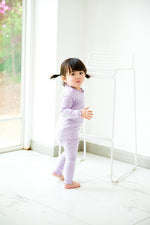 Shirring Light Purple Long Sleeve Pajama - Go PJ Party