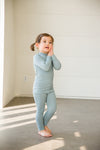 Rib Mint Long Sleeve Pajama - Go PJ Party