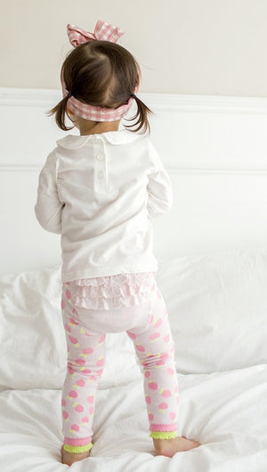 Apple Pink Baby Frill Leggings - Go PJ Party