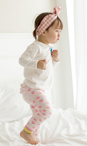 Apple Pink Baby Frill Leggings - Go PJ Party