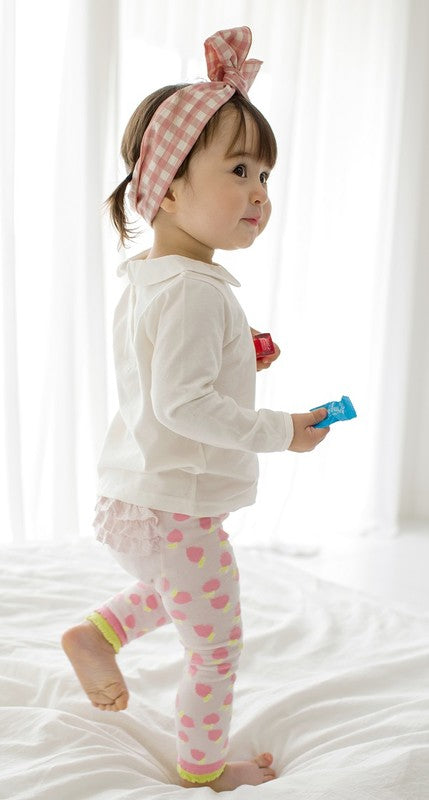 Apple Pink Baby Frill Leggings - Go PJ Party