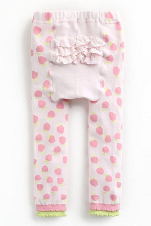 Apple Pink Baby Frill Leggings - Go PJ Party