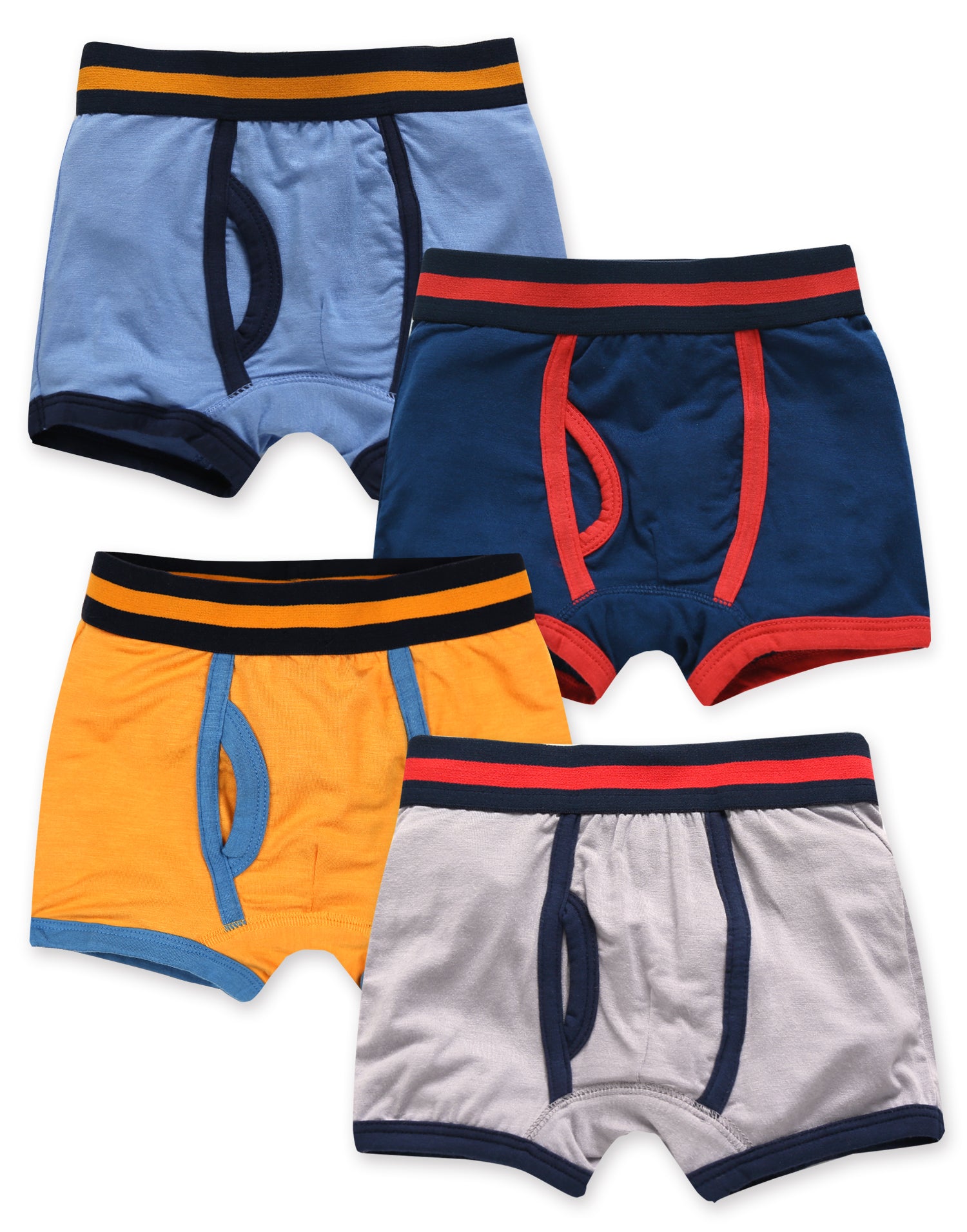 Modal Boys Boxers 4pack (Yellow, Sky, Navy & Grey)