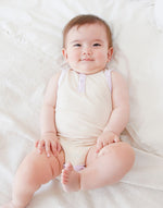 Sand Lavender Jelly Bamboo Baby Bodysuit 2 Pack Set (Short & Sleeveless)