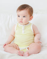 Milk Yellow Jelly Bamboo Baby Bodysuit 2 Pack Set (Short & Sleeveless)