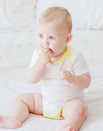 Milk Yellow Jelly Bamboo Baby Bodysuit 2 Pack Set (Short & Sleeveless)