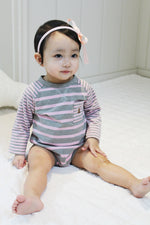 Stripe Bodysuit 3 pack (PinkGrey/YellowGrey/PinkBlue) - Go PJ Party