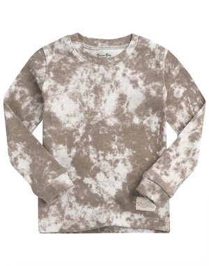 Tie Dye Beige Long Sleeve Pajama