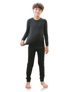 Black Boys Aero Heat Thermal Pajama Set