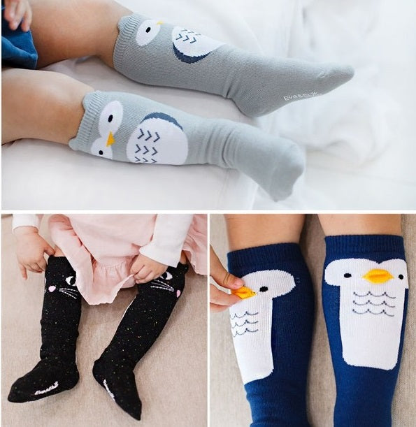 Owl Grey Knee Socks - Go PJ Party